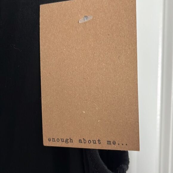 Enough about Me Black Soft Stretchy Maxi with 20in Slit DeepV Back Asymmetrical - Picture 6 of 10